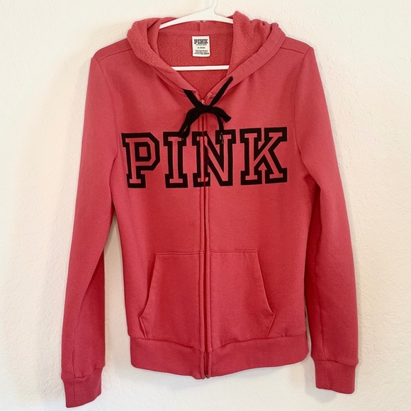 PINK Victoria's Secret Tops - PINK Victoria's Secret Full-Zip Hoodie, Size M